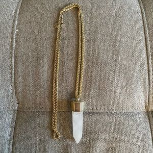 Kendra Scott Jayce necklace - gold and clear crystal